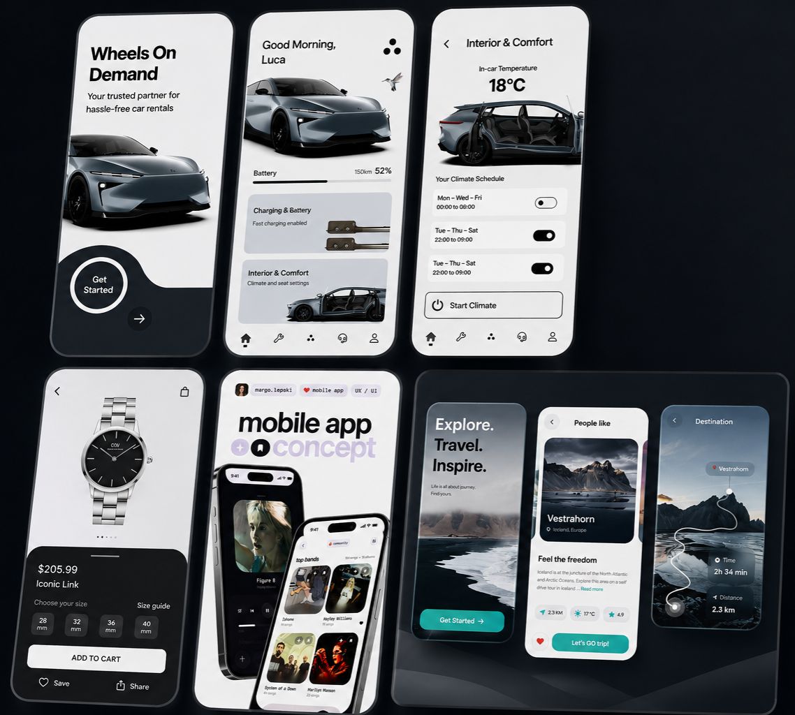 Sleek Mobile App Concepts